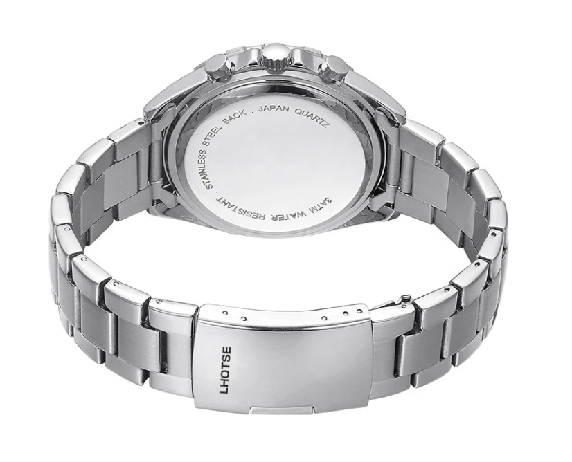 LHOTSE OEM QUARTZ WATCH FASHION METAL STAINLESS STEEL ZINE ALLOY MAN BUSINESS WATCH - Image 6