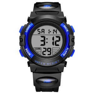 LHOTSE 3030 Led 7 color backlight Waterproof cartoon kids digital sport watch