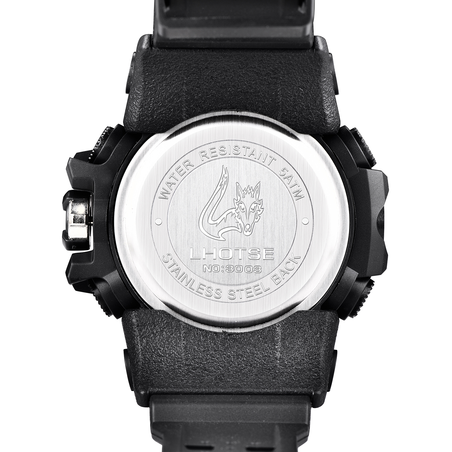 LHOTSE 3003 Large size dual display waterproof luminous men's sports digital watch - Image 3